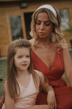Collier Coeur Enfant "Perle" Argent - LES FÉLINES PARIS
