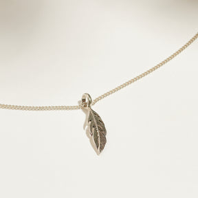 Collier "Plume" Argent - LES FÉLINES PARIS