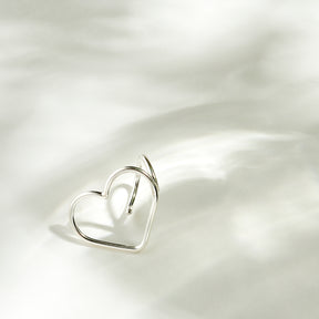 Bague Coeur «  Romy » en argent - LES FÉLINES PARIS